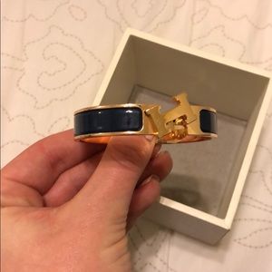 Hermès Narrow Enamel Clic Clac Bleu Biarritz